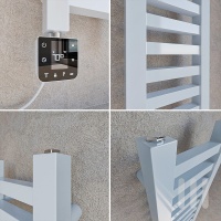 TAVINO Termoarredo bagno scaldasalviette design Bianco 20 x 140 cm