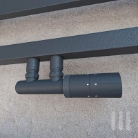 BELVU Termoarredo bagno scaldasalviette design antracite 50 x 134 cm