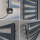 BELVU Termoarredo bagno scaldasalviette design elettrico antracite 50 x 134 cm con elemento riscaldante intelligente