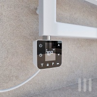 BELVU Termoarredo bagno scaldasalviette design elettrico Bianco 50 x 134 cm con elemento riscaldante intelligente